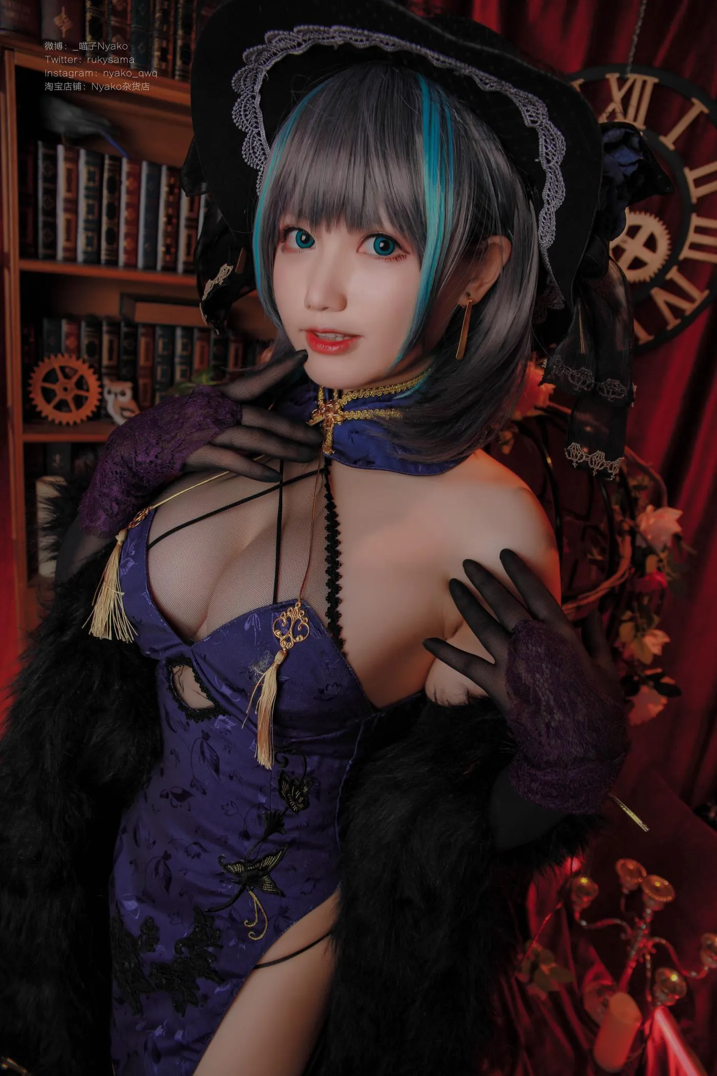 Nyako喵子 – NO.31 柴郡旗袍 [48P]插图7
